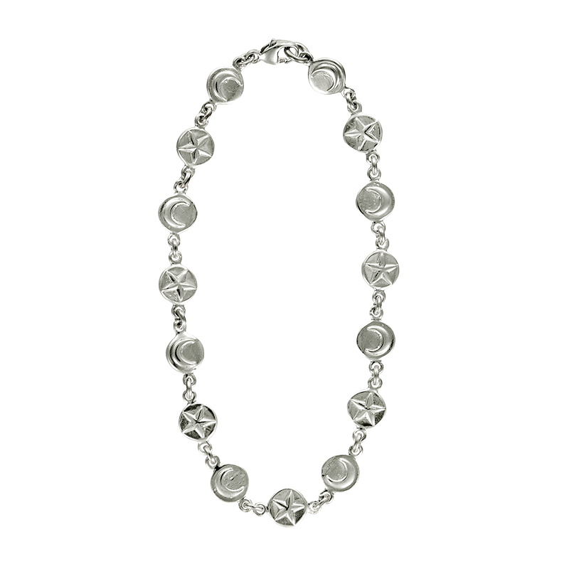 Moon Star Disc Bracelet-60-ss90