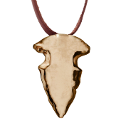Arrowhead Pendant Big on Leather
