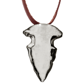 Arrowhead Pendant Big on Leather