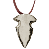 Arrowhead Pendant Big on Leather