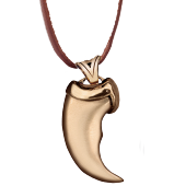 Claw Pendant Small on Leather