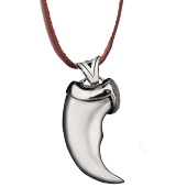 Claw Pendant Small on Leather