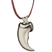 Claw Pendant Small on Leather