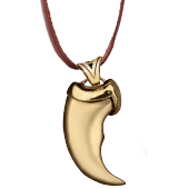 Claw Pendant Small on Leather