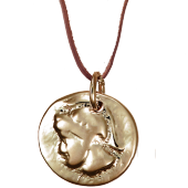 Coin Pendant 6 on Leather