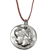 Coin Pendant 6 on Leather