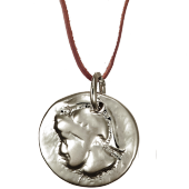 Coin Pendant 6 on Leather
