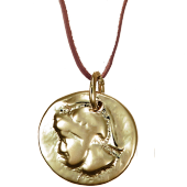 Coin Pendant 6 on Leather