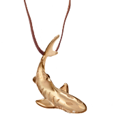 Shark Pendant Mini on Leather