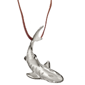 Shark Pendant Mini on Leather