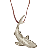 Shark Pendant Mini on Leather