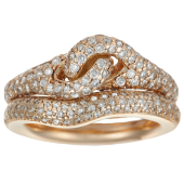 Knot Ring Wedding Band Pavé