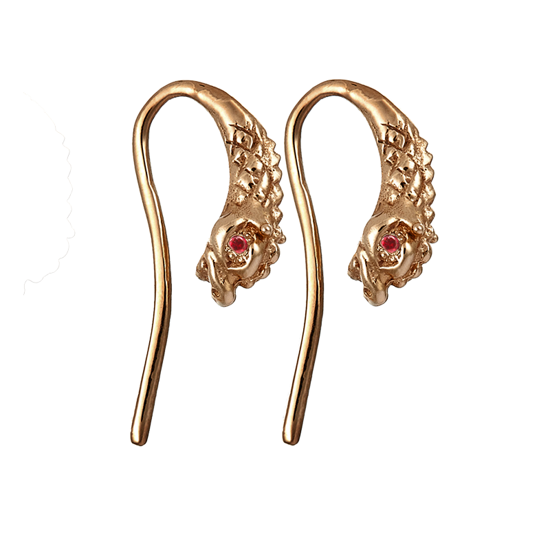 Dragon Earring-95-r90-ruby