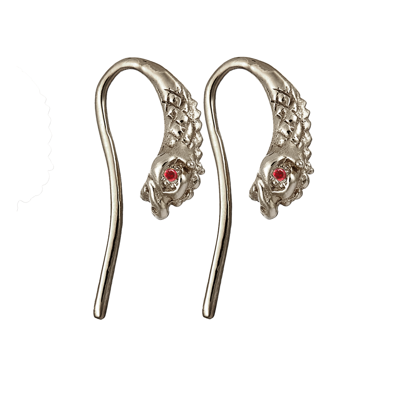 Dragon Earring-95-w90-ruby