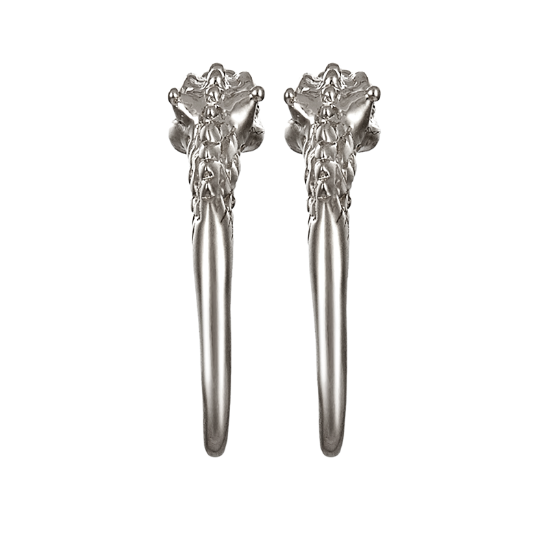 Dragon Hoop Earring-099-dbl-ss90