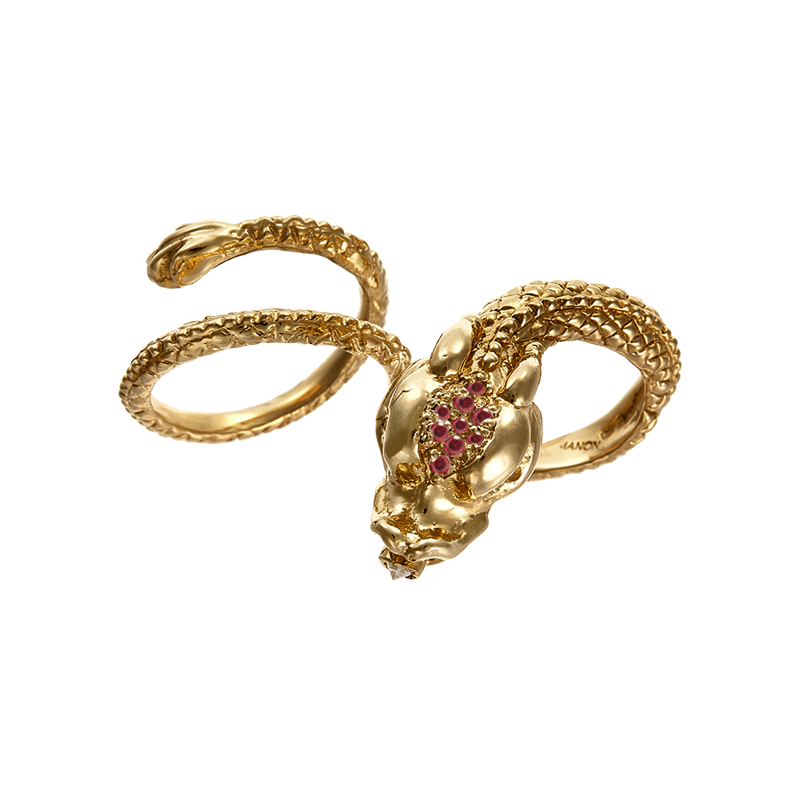 Dragon Ring Double-49-y90-ruby
