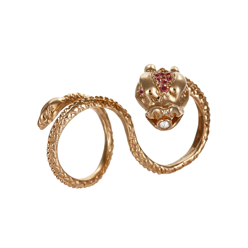 Dragon Ring Double-54-r90-ruby